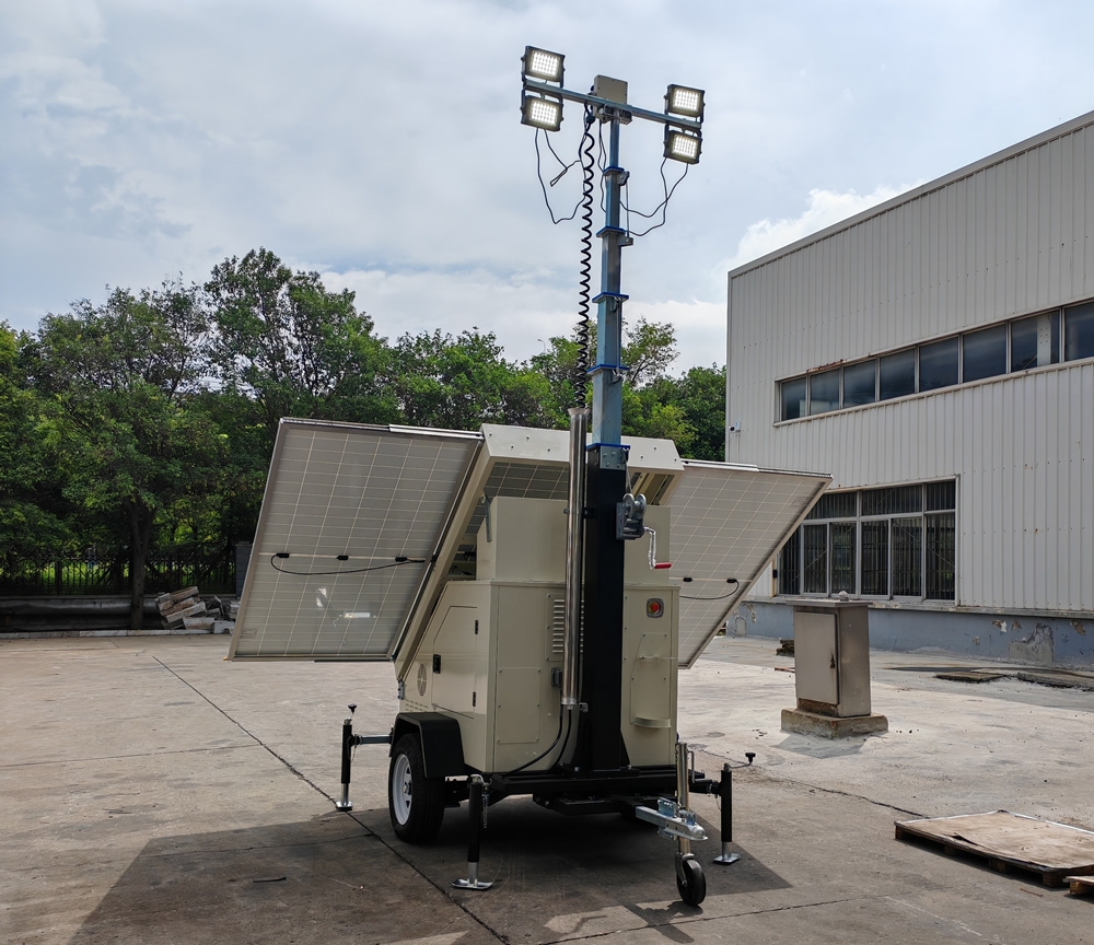 7米拖車(chē)式液壓自動(dòng)升降太陽(yáng)能移動(dòng)照明車(chē)4TNVE600